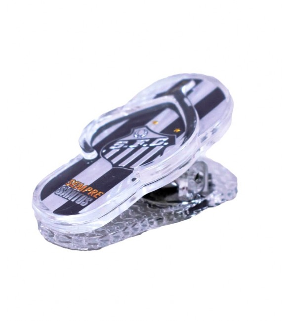 Ímã Prendedor Geladeira Chinelo acrilico - Santos